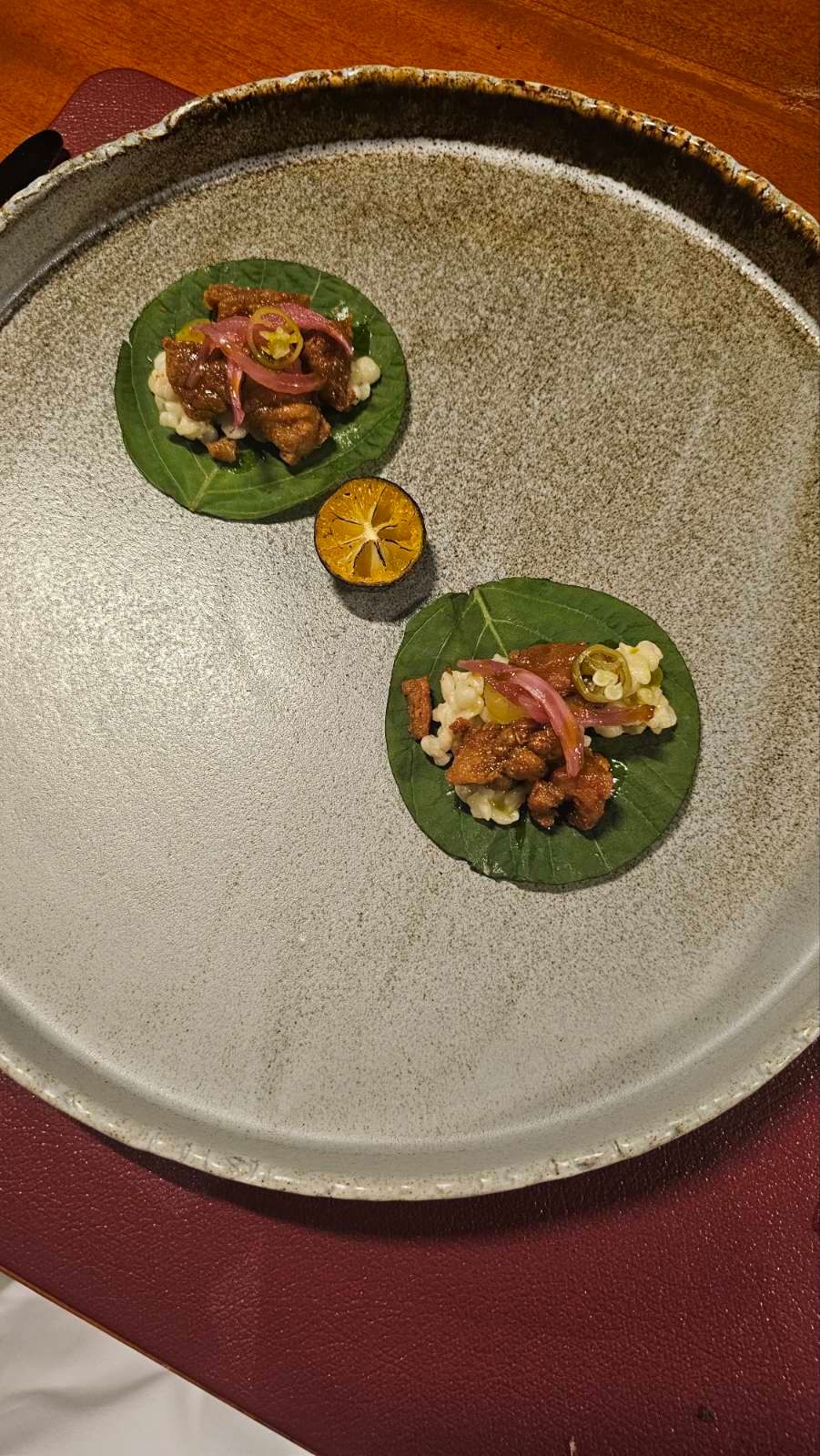 Mollejas sweetbread with adlai pickled onion guindilla and burnt calamansi